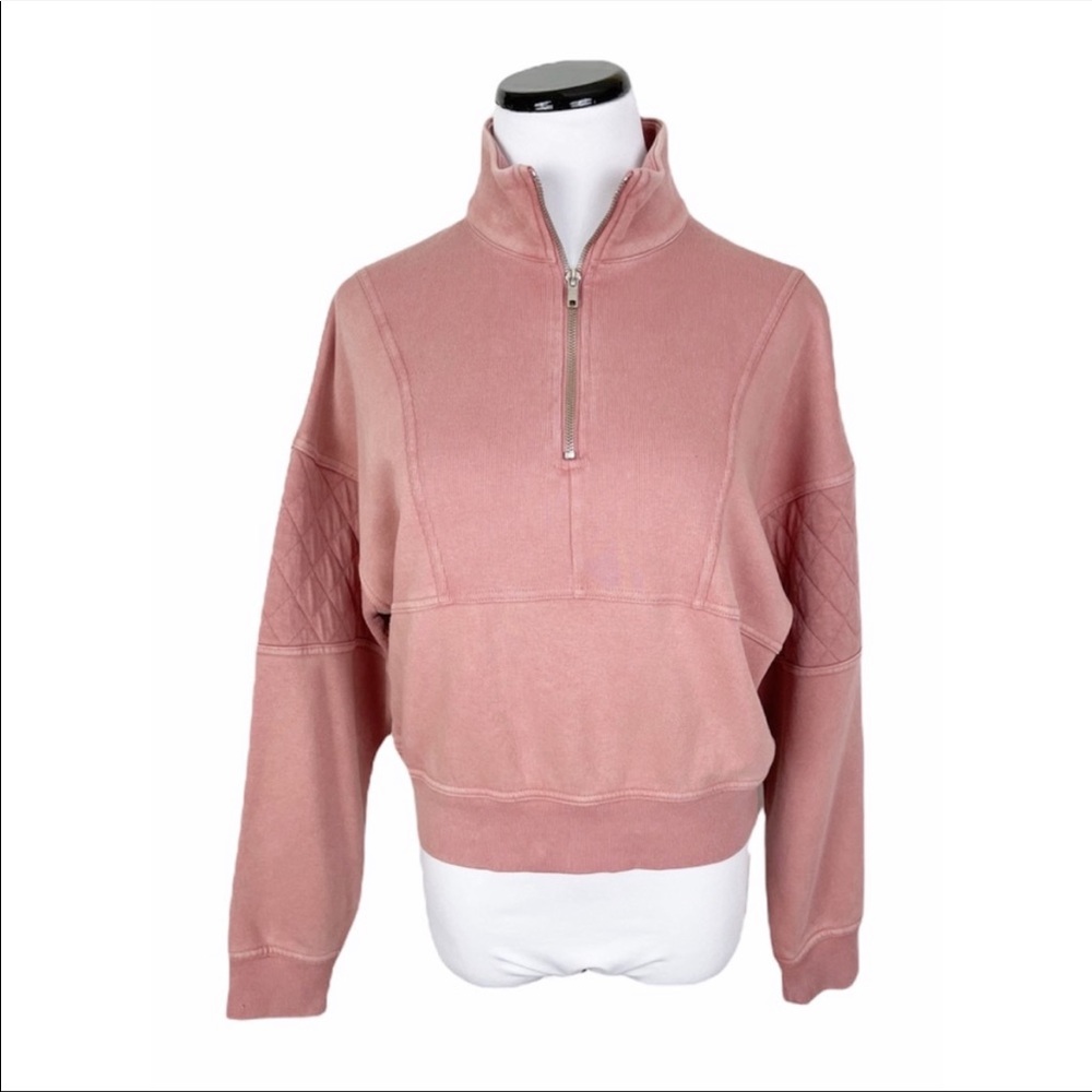 NWT Wild Fable Quilted Quarter Zip Sweatshirt - Picture 2 of 8